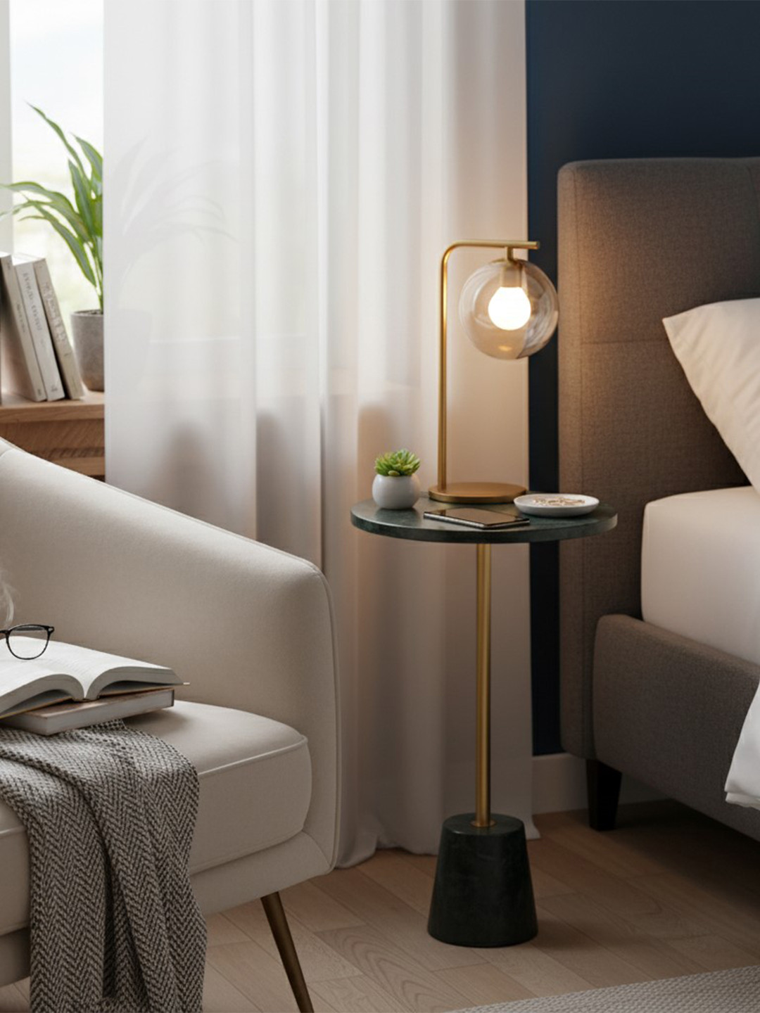 Little Extra Black Round Knock Down Coffee Table