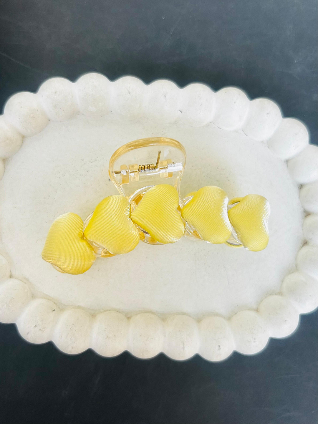 Radhya Accessories Women Heart Acrylic Hair Claw Clip