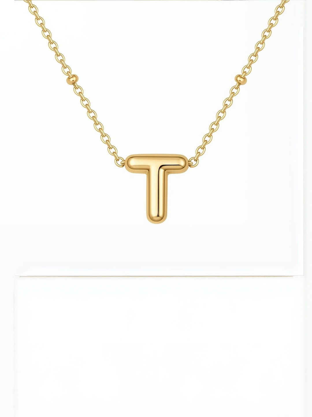 ARISTAL Jewellery Gold-Plated Box Chain-T Minimal Necklace