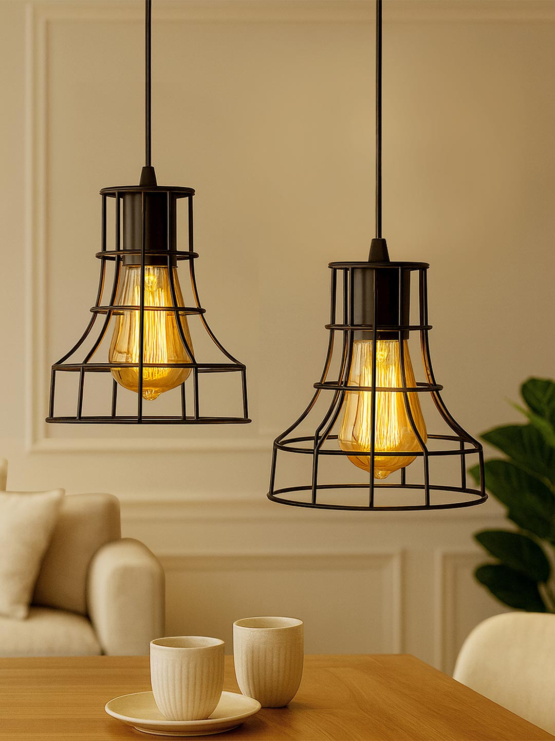 Homesake Black Solid Handcrafted Pendent Lights