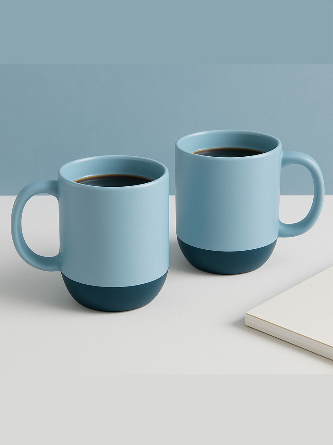 CLAY CRAFT Pacha Grey 2 Pieces Ceramic Matte Mugs 300ml