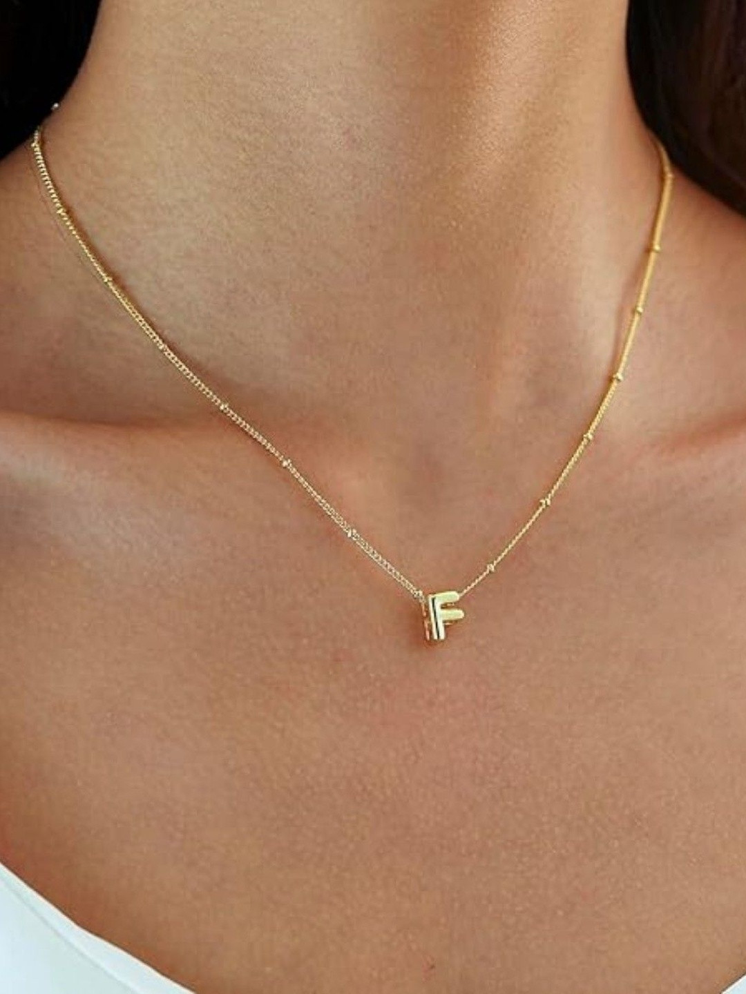 ARISTAL Jewellery Gold-Plated Box Chain-F Minimal Necklace