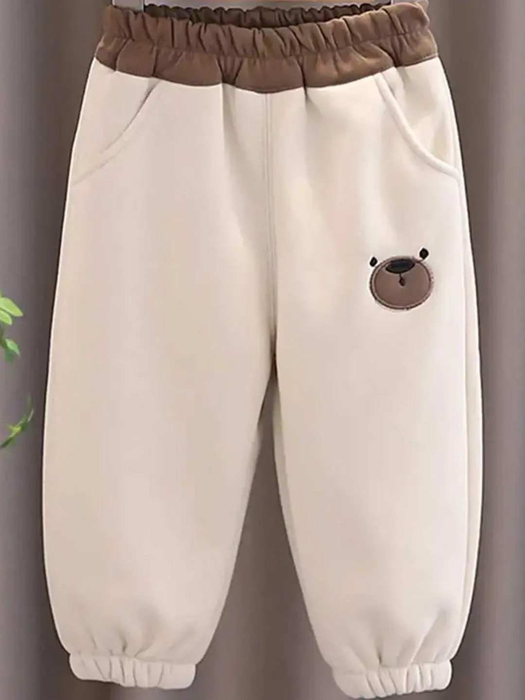 INCLUD Boys Mid-Rise Bear Embroidered Joggers