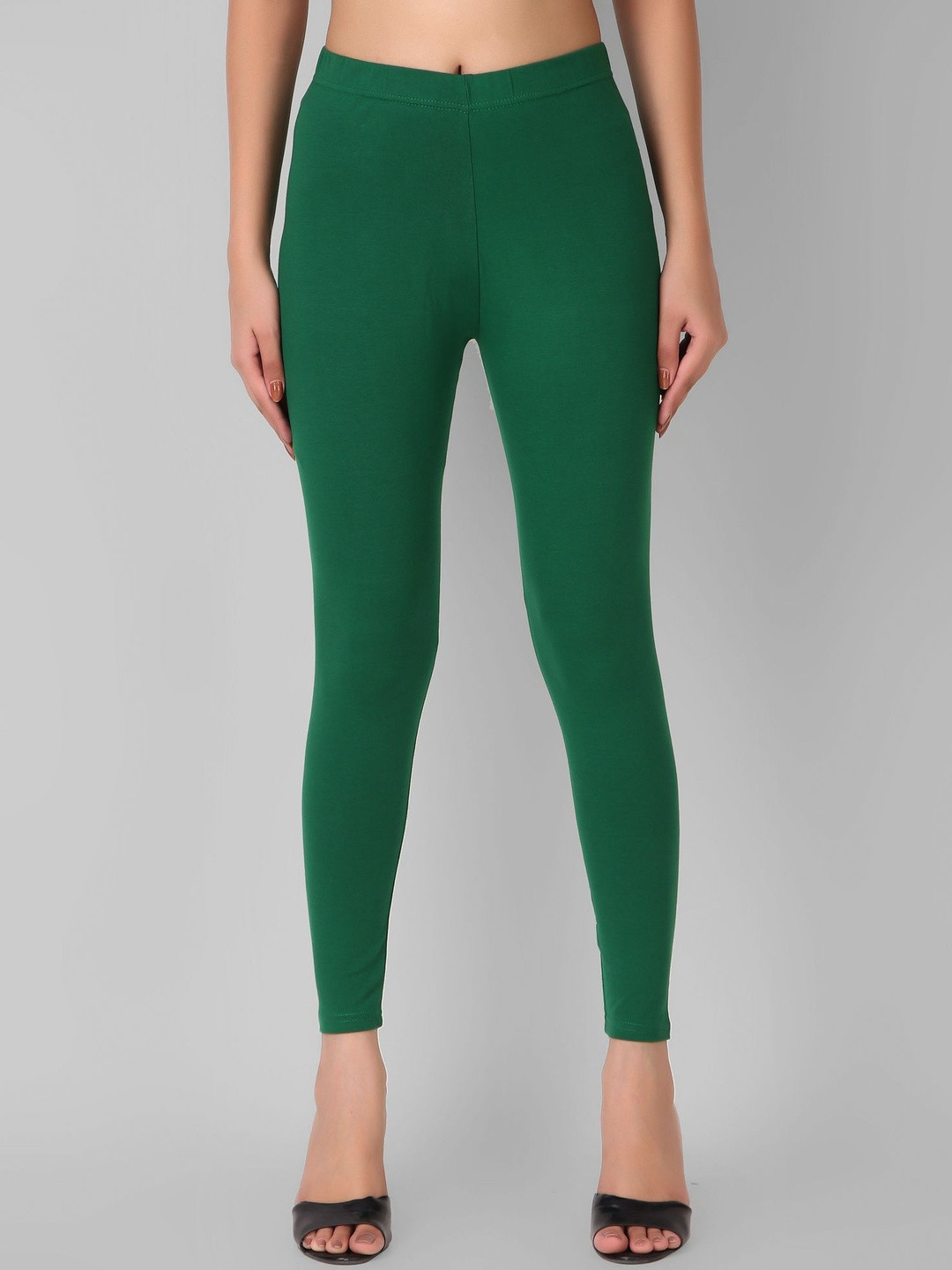 besolid Women Cotton Mid Rise Ankle Length Leggings