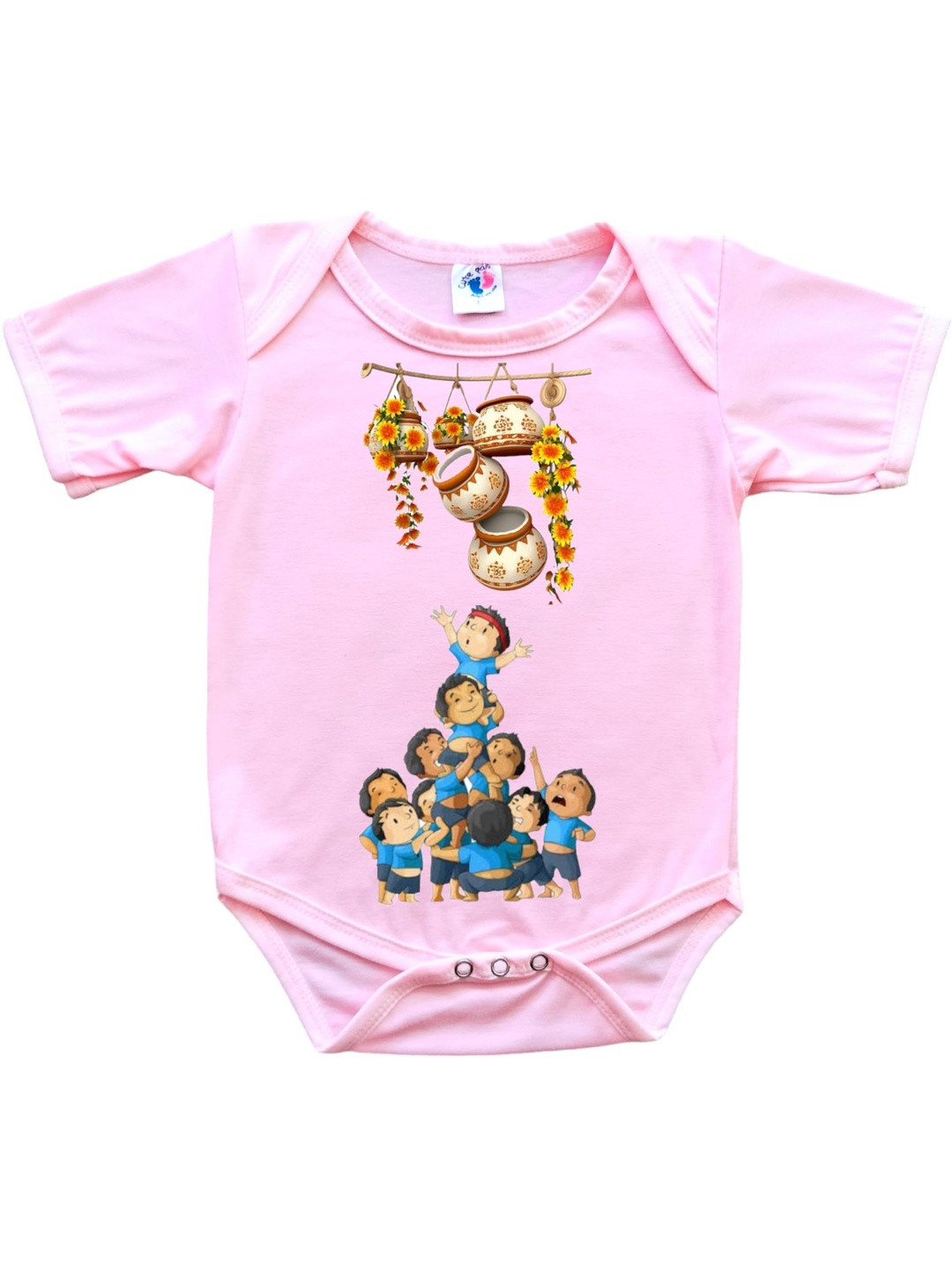 Cute Pals Infants My First Janmashtami Shree Krishna Birthday Printed Cotton Bodysuit