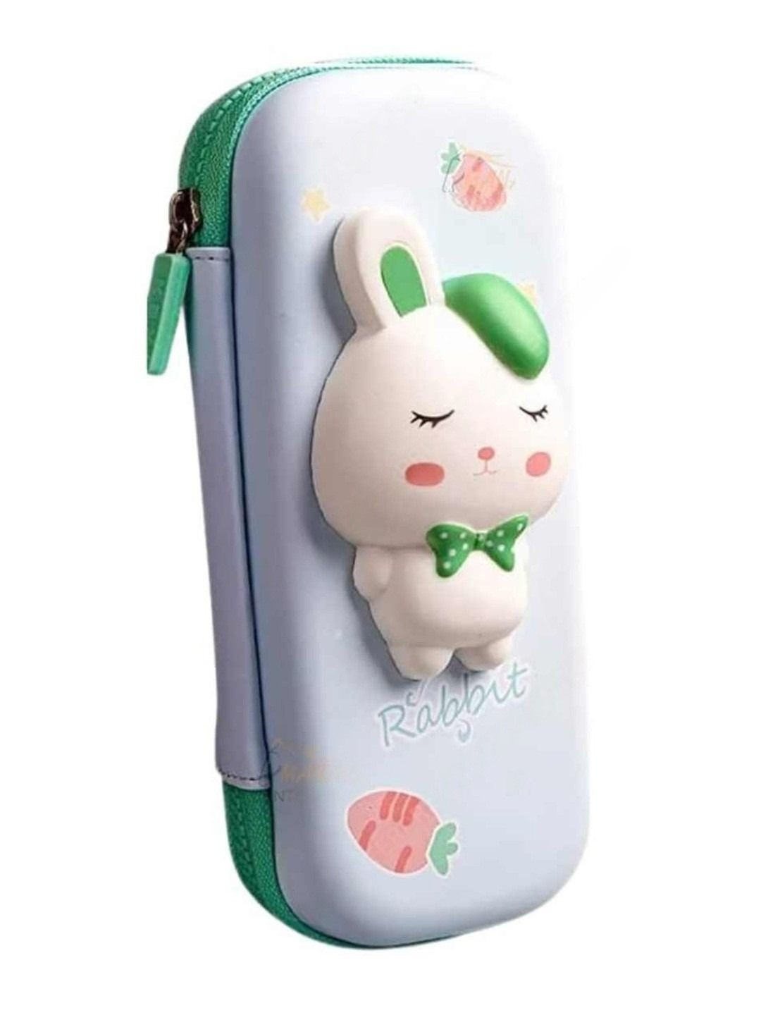 YK Self Design 3D Cat & Rabbit Squishy Fam Pencil Case