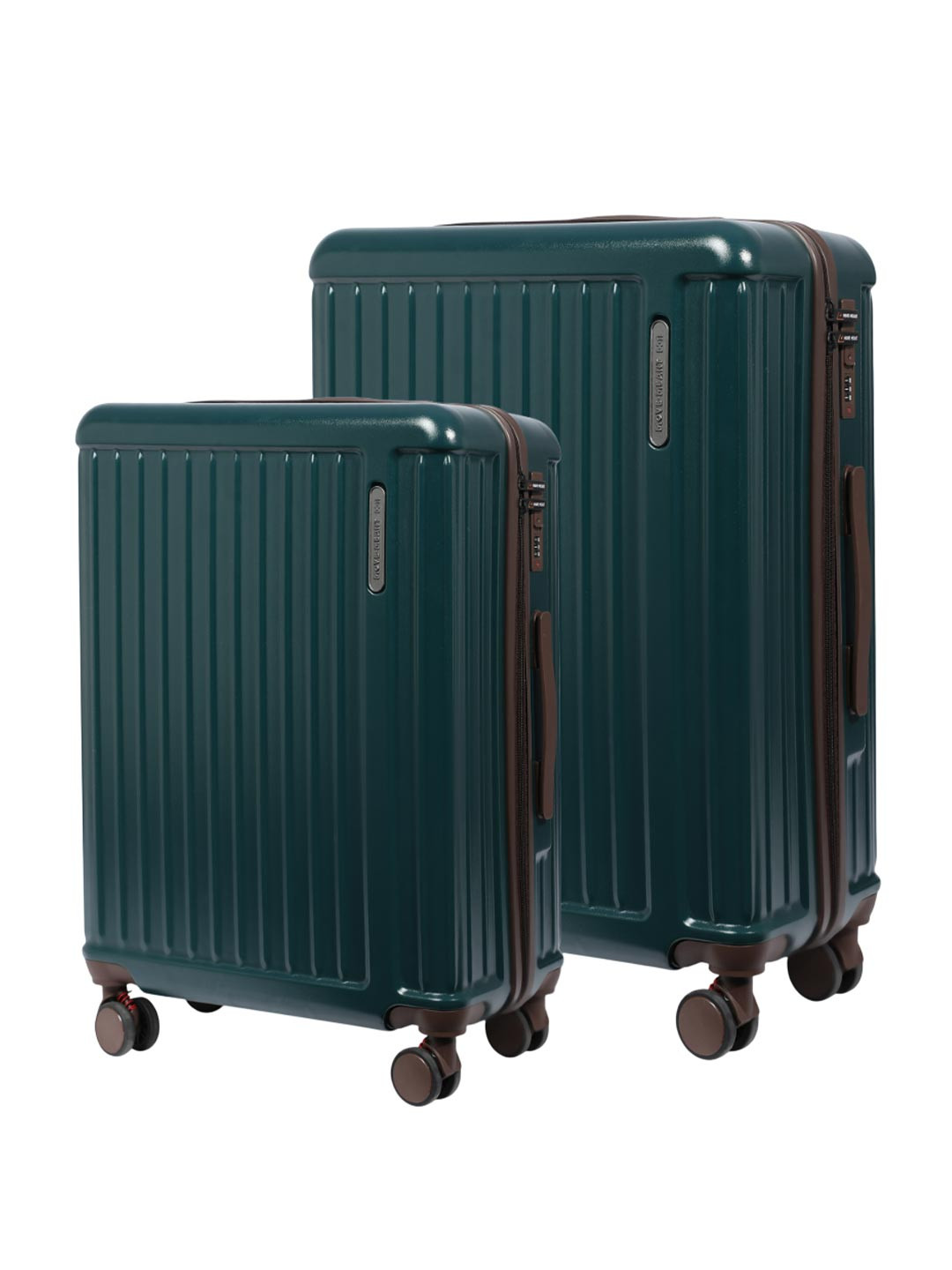 MOVE-MEANT Unisex Set Of 2 Textured Hard-Sided Trolley Bags