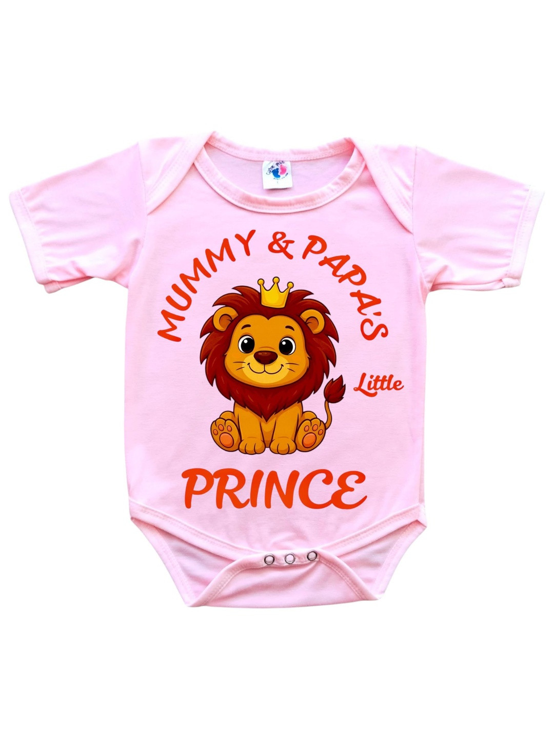 Cute Pals Infant Boy Mummy Papa's Little Prince-Printed Cotton Bodysuit