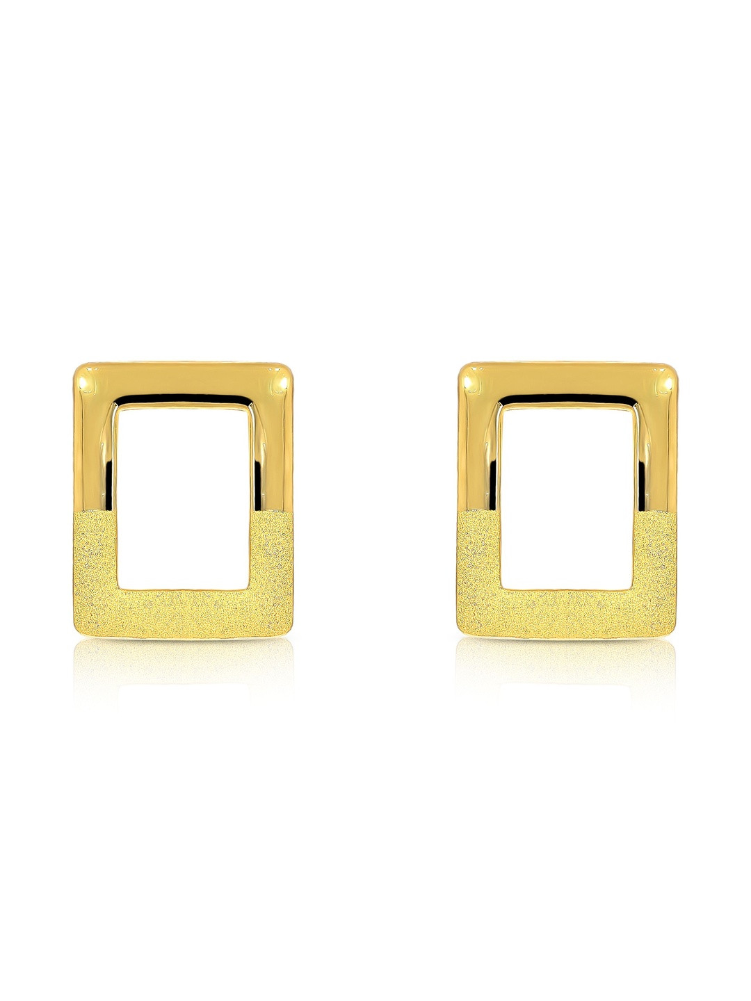 BHIMA 22Kt Gold Aure Square Earrings - 1.47  g