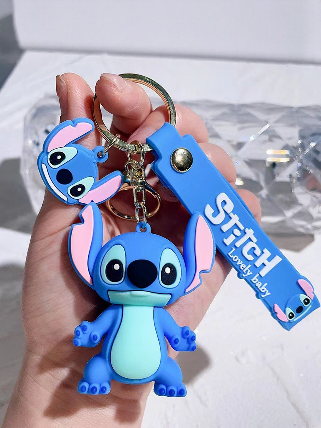DEALSEVEN FASHION Unisex Cute 3D lilo & Stitch Cartoon Key chain
