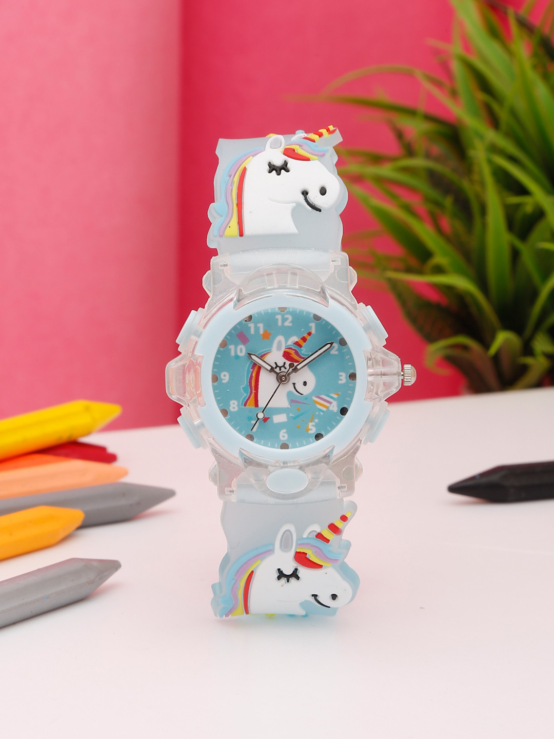 Stoln Girls Unicorn Designed with LED Light Analogue Watch 18713-10