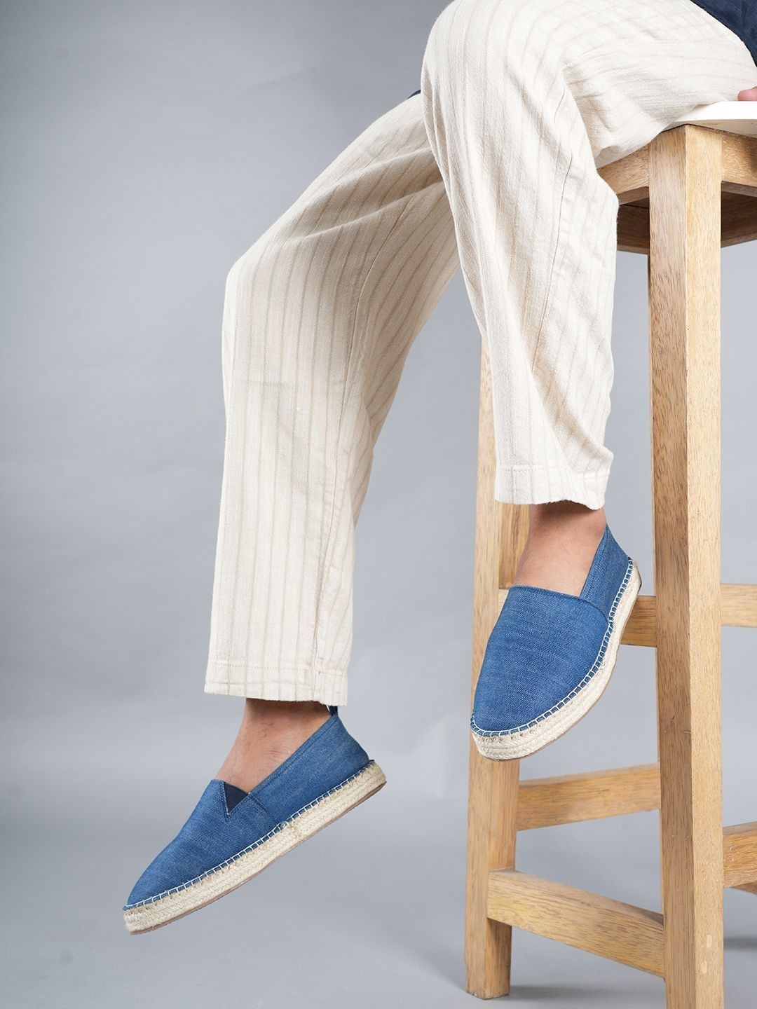 glitchez Men Textile Round Toe Espadrilles