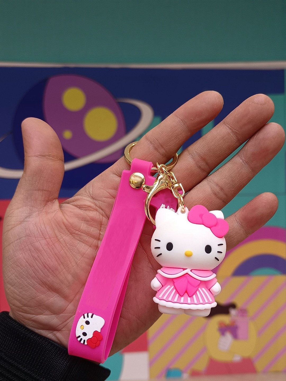 DEALSEVEN FASHION Hello Kitty Key Chain With Silicone Belt