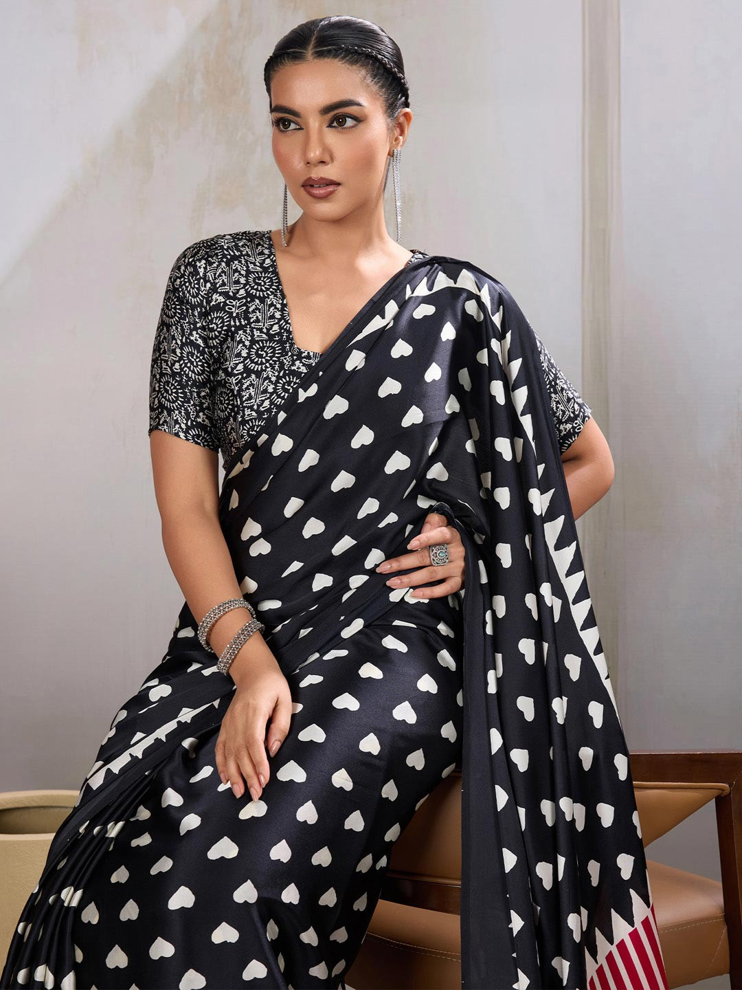 Anouk Rustic Satin Designer Banarasi Saree