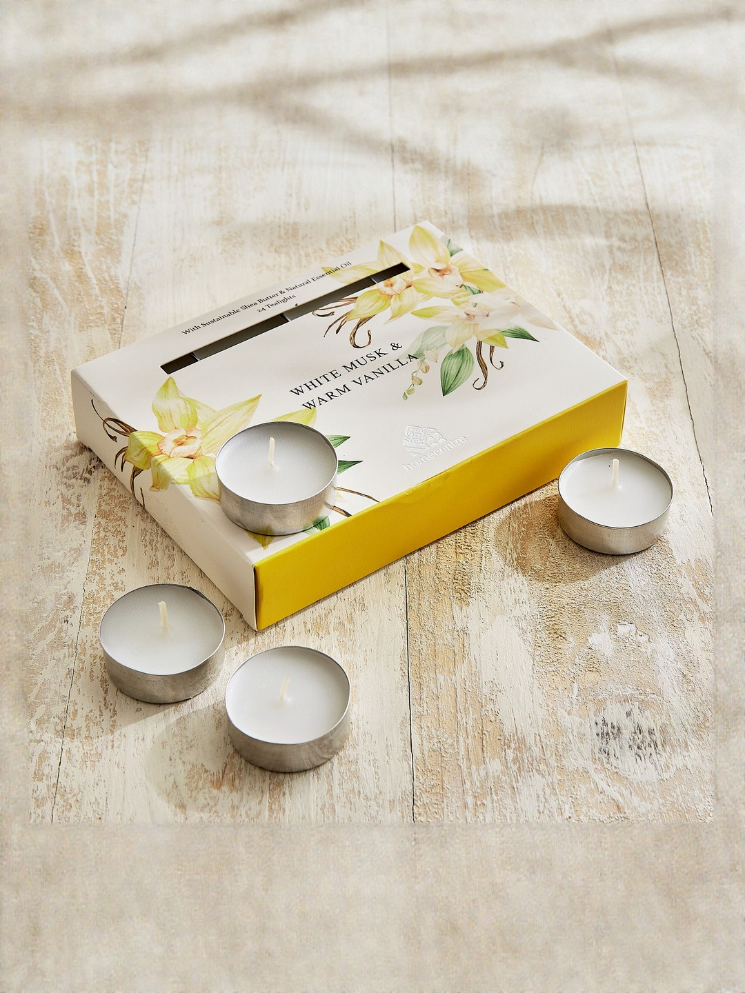 Home Centre Yellow 20 pieces Tea Light Candle
