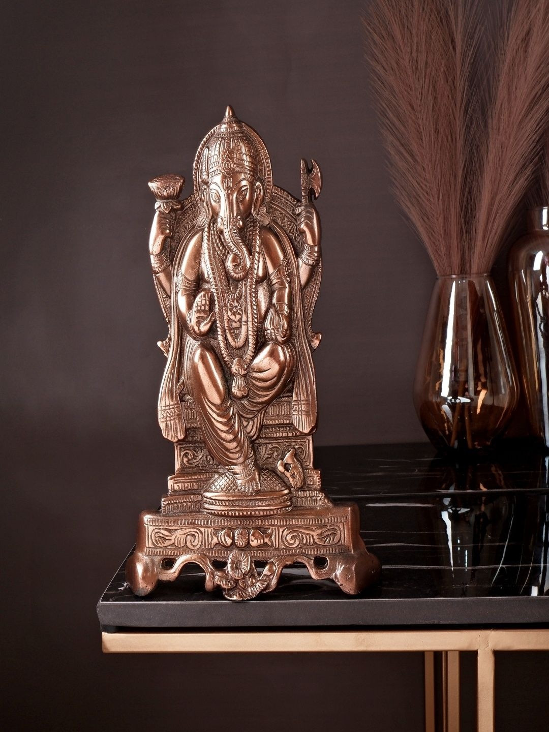 JAGYASH Copper-Toned Religious Idol Showpiece
