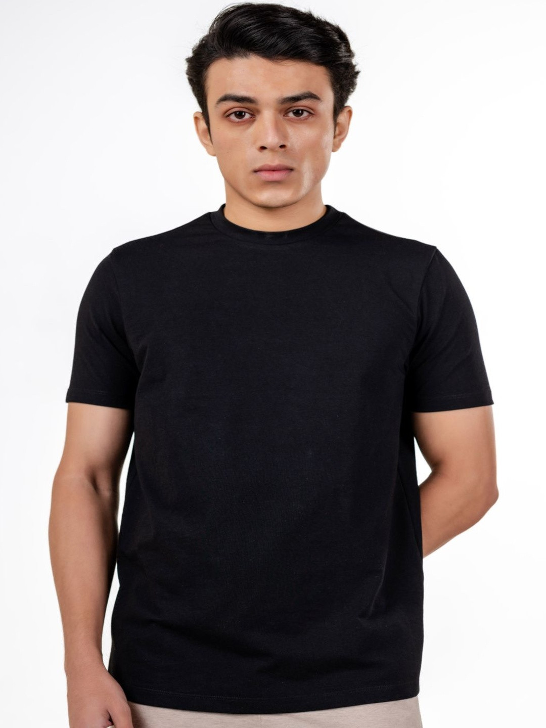 CarbonTree Men Short Sleeves Round Neck Regular Fit Heavy Weight T-shirt