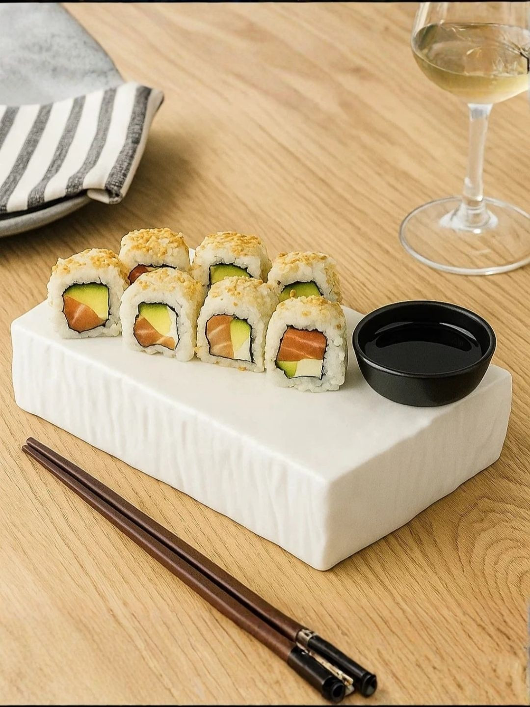 SMOKEY COCKTAIL Large Smokey Cocktail Handcrafted Rectangular Serving Platter