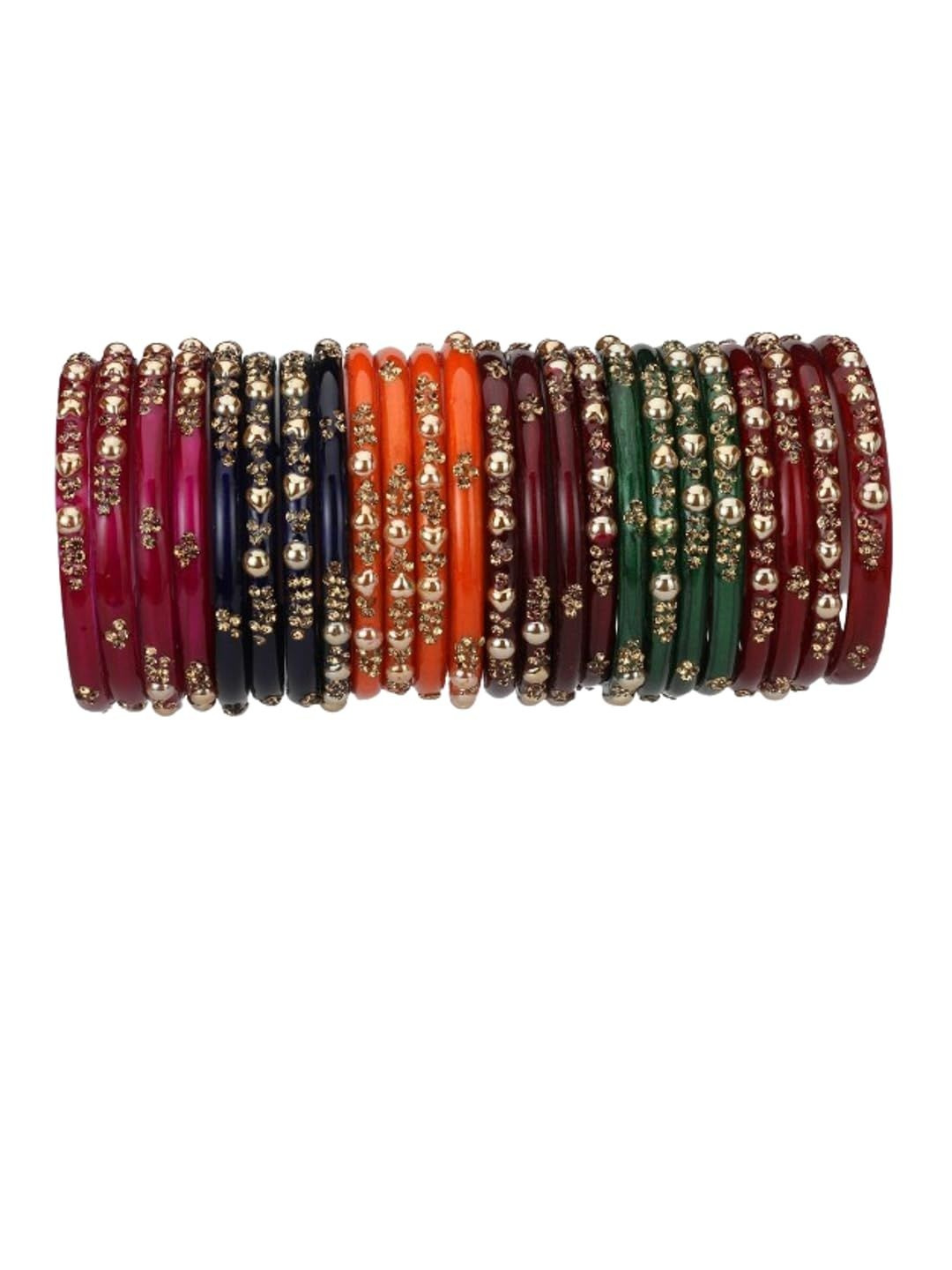 SOMIL Women Pack of 2 Sets Glass Bangles