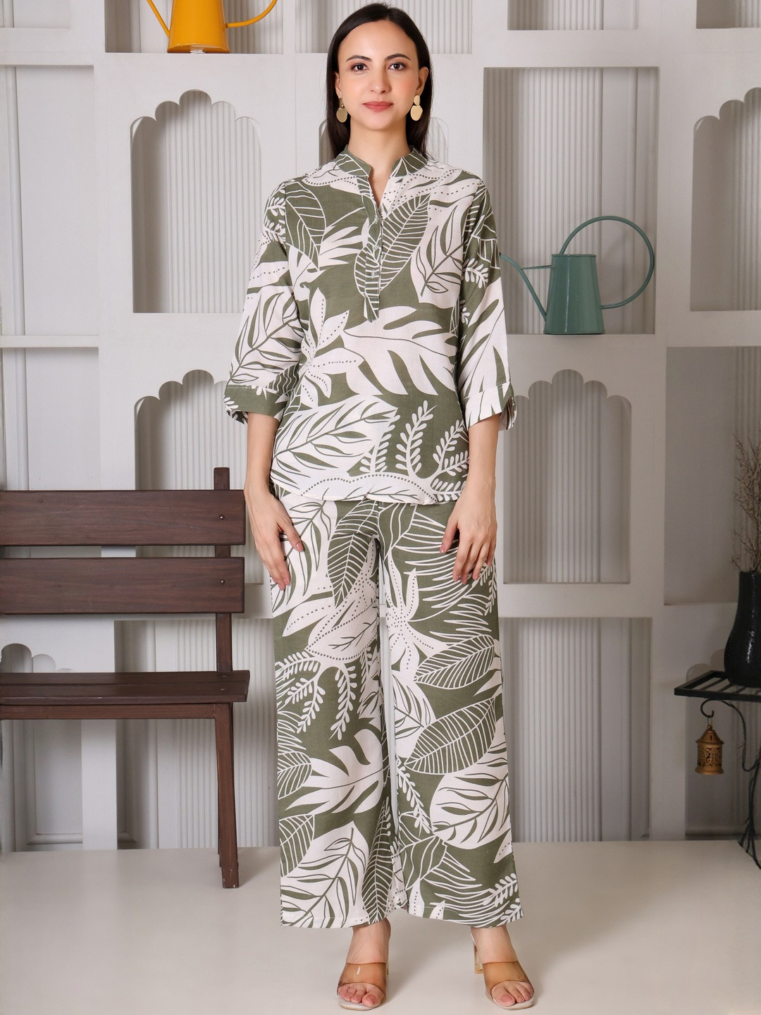 BEACH & HILL Women Pure Cotton Co-Ords