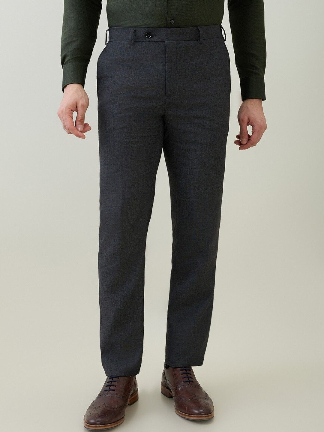 Raymond Contemporary Fit Mid Rise Formal Trousers