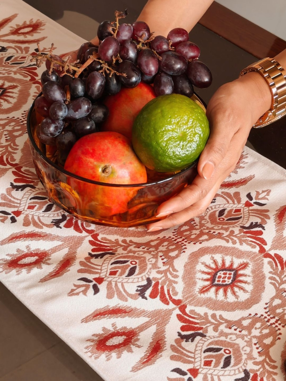 Akira Furnishings Tradition Ikkat Pattern Table Runner