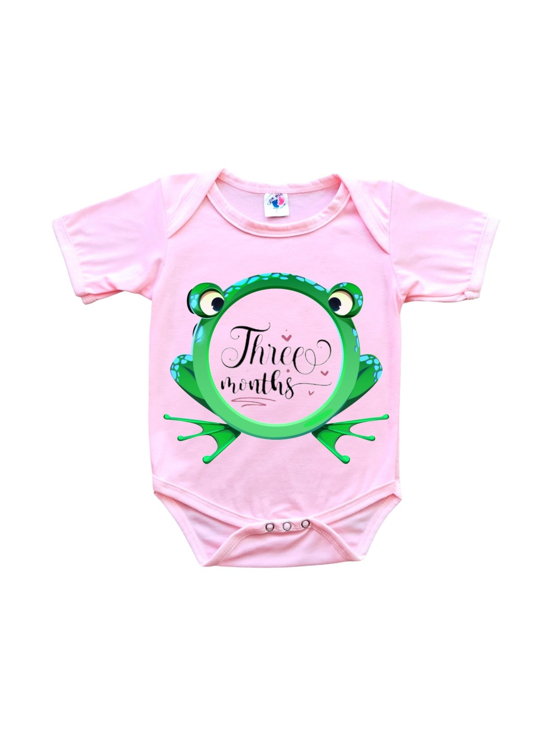 Cute Pals Infants Kids Monthly Milestone 3 Month Birthday Printed Cotton Bodysuit