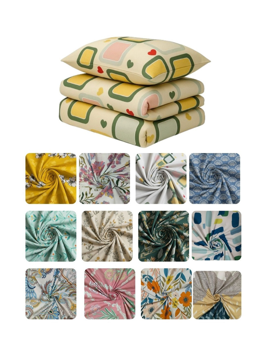 THE CONVERSION Unisex Floral Digitally Printed 200 TC Bedsheet with 2 Pillow Covers