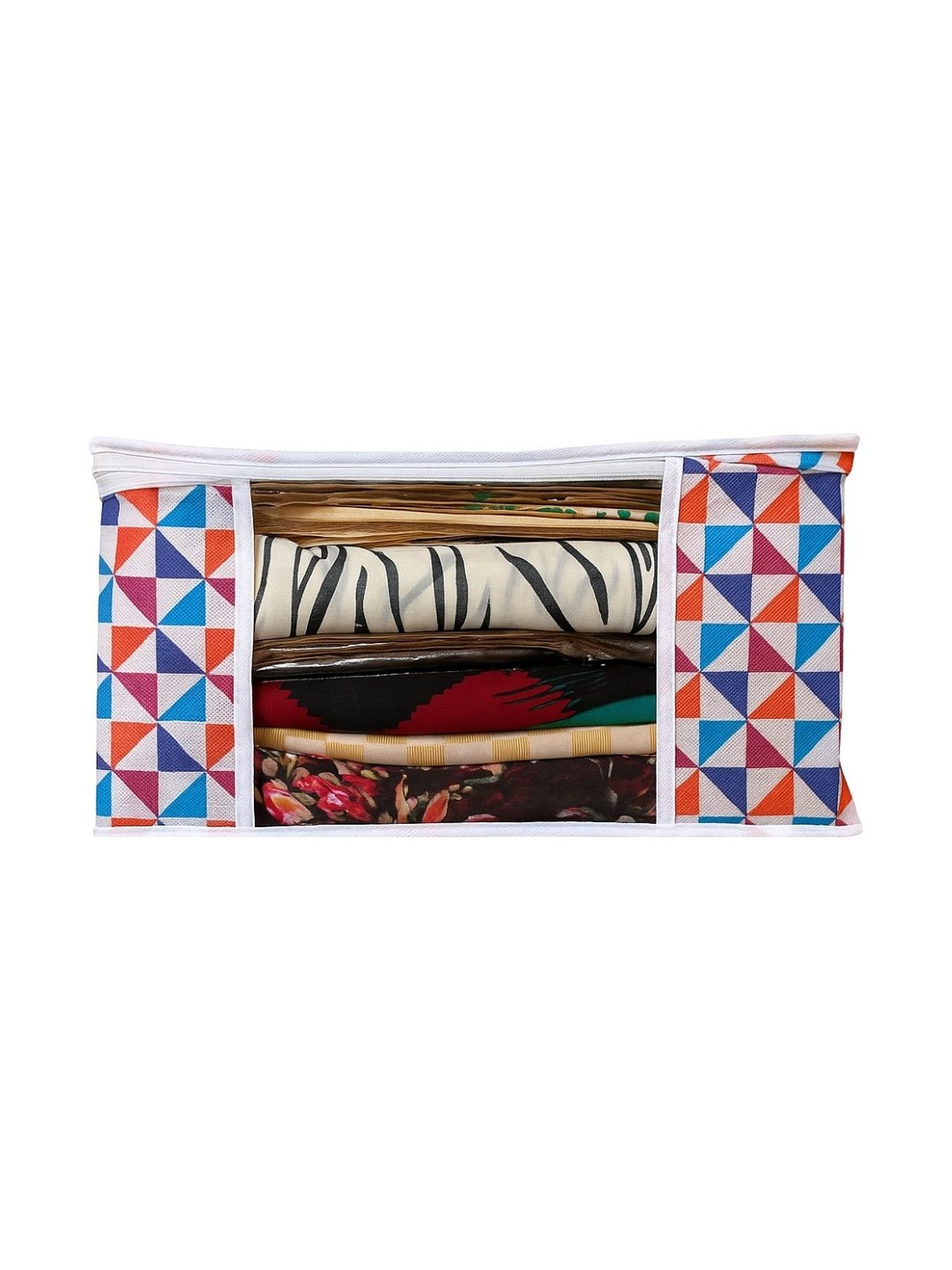 INNWYN White & Blue Geometric Printed Crack Resistant Multi-Utility Organiser