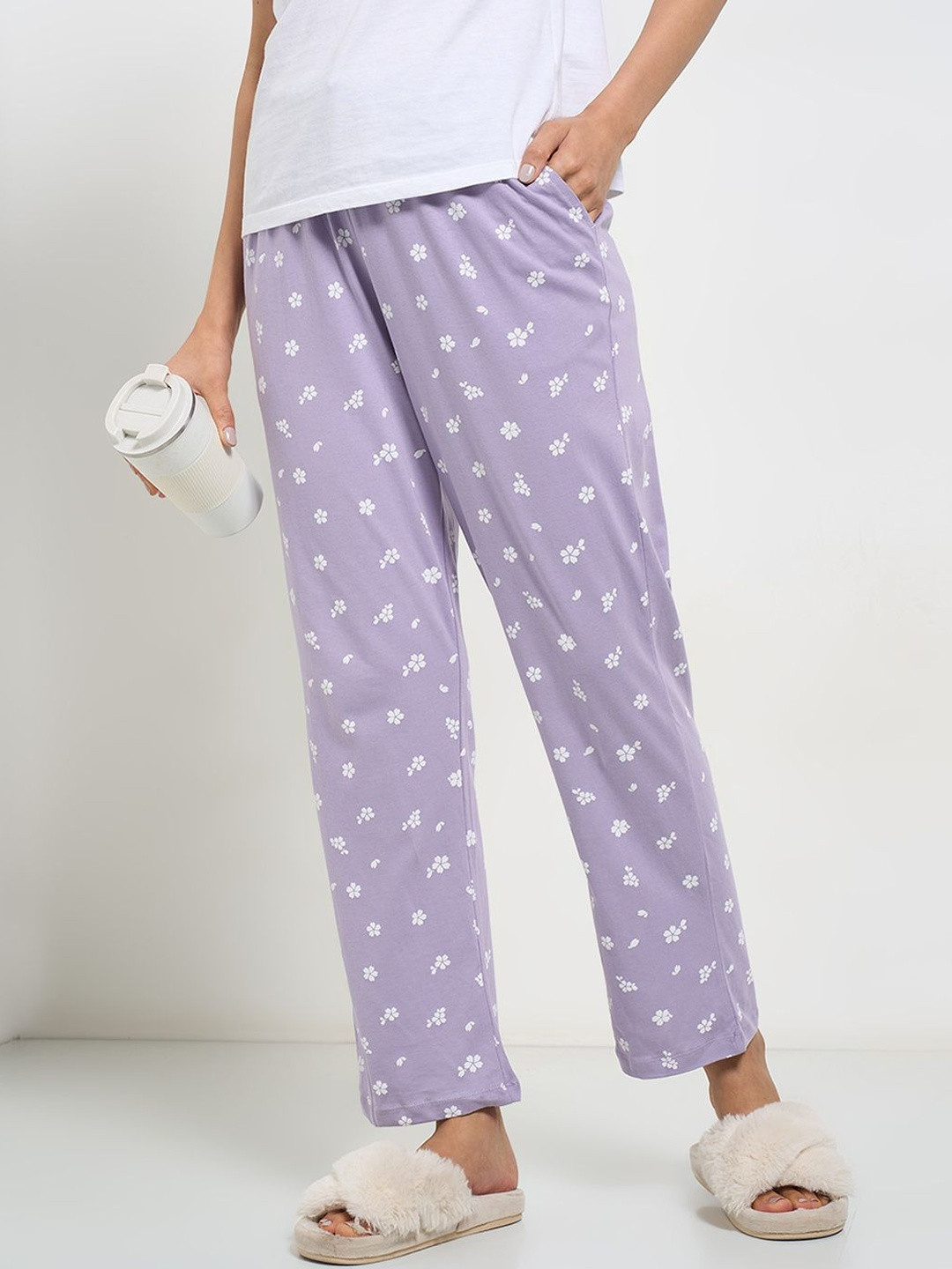 Dreamz by Pantaloons Women Printed Straight-Leg Lounge Pants