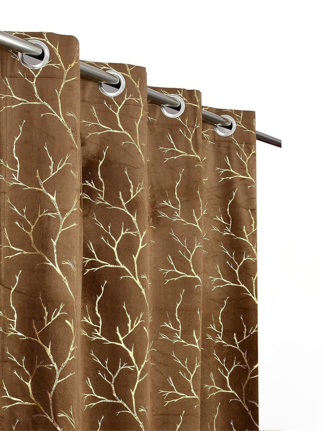 Aura Abstract Print Room Darkening Long Door Curtains