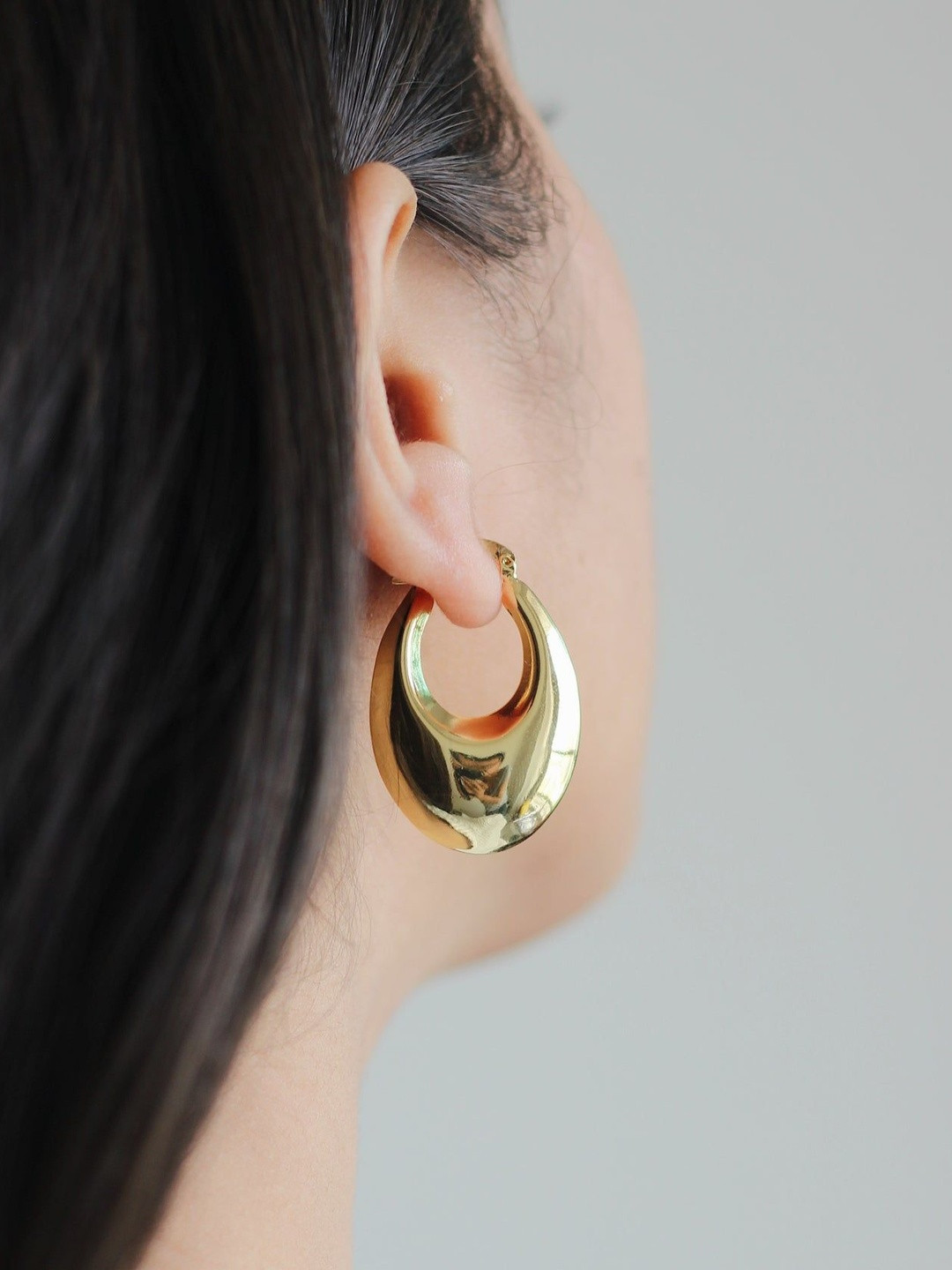 TAURIAN Linnet Women Geometric Long Hoop Earrings