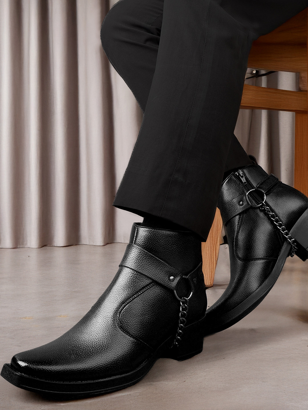 Bxxy Men Height Increasing Elevator Ring Boots