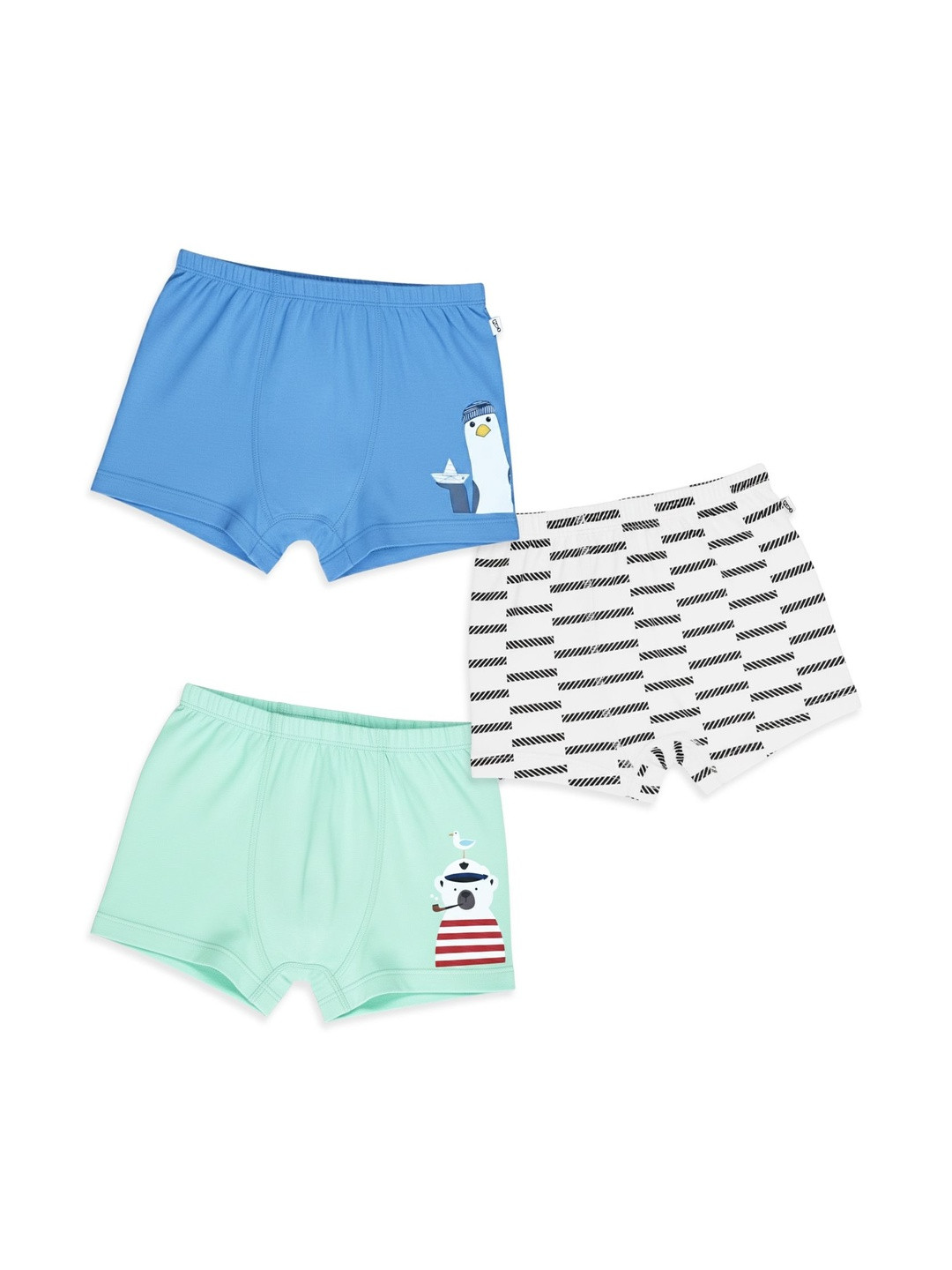 You Got Plan B Boys Pack Of 3 Printed Pure Cotton Mid-Rise Boxers