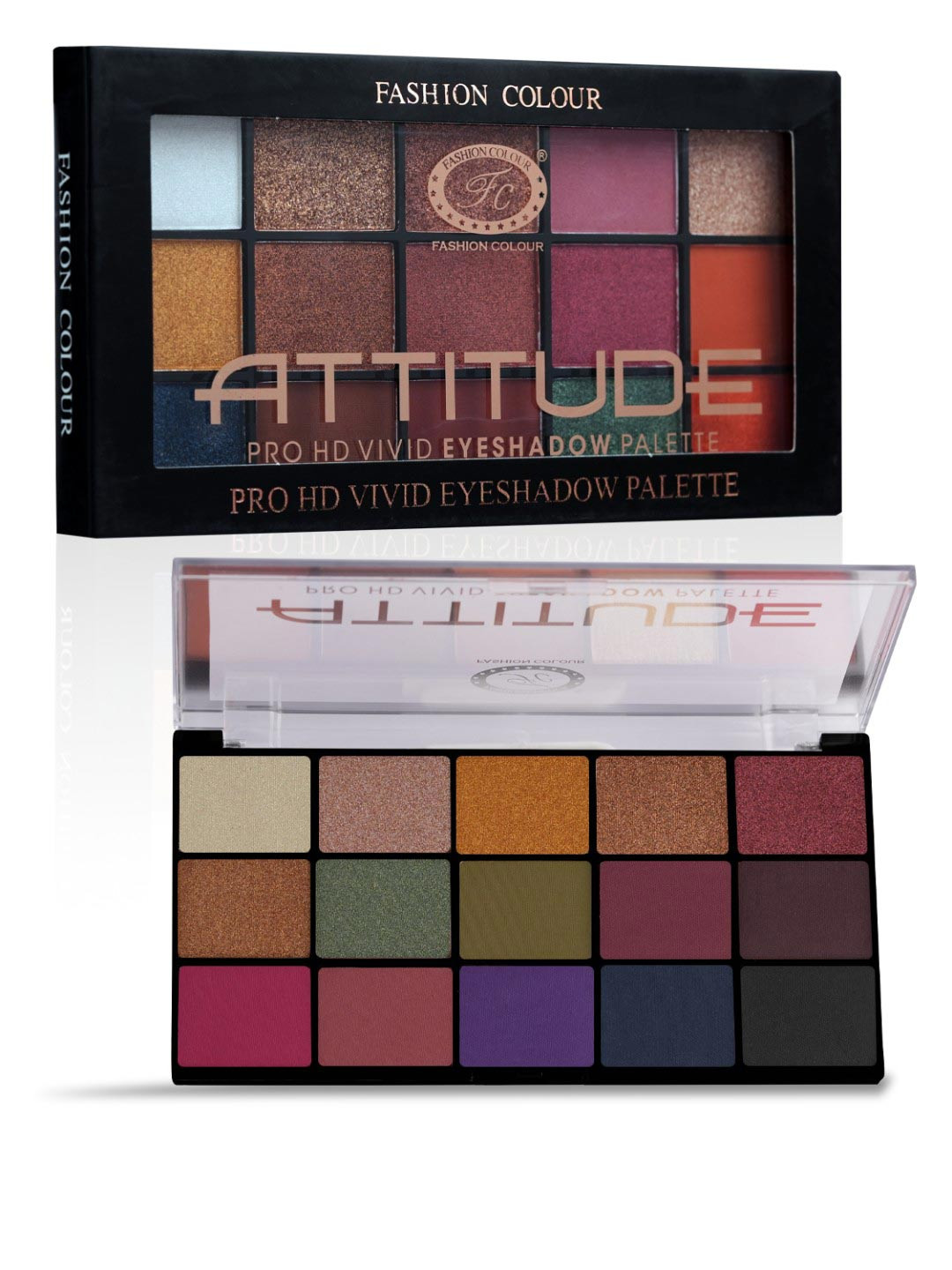 Fashion Colour 15 Shades Pro HD Vivid Eyeshadow Palette 18 g - Shade 03
