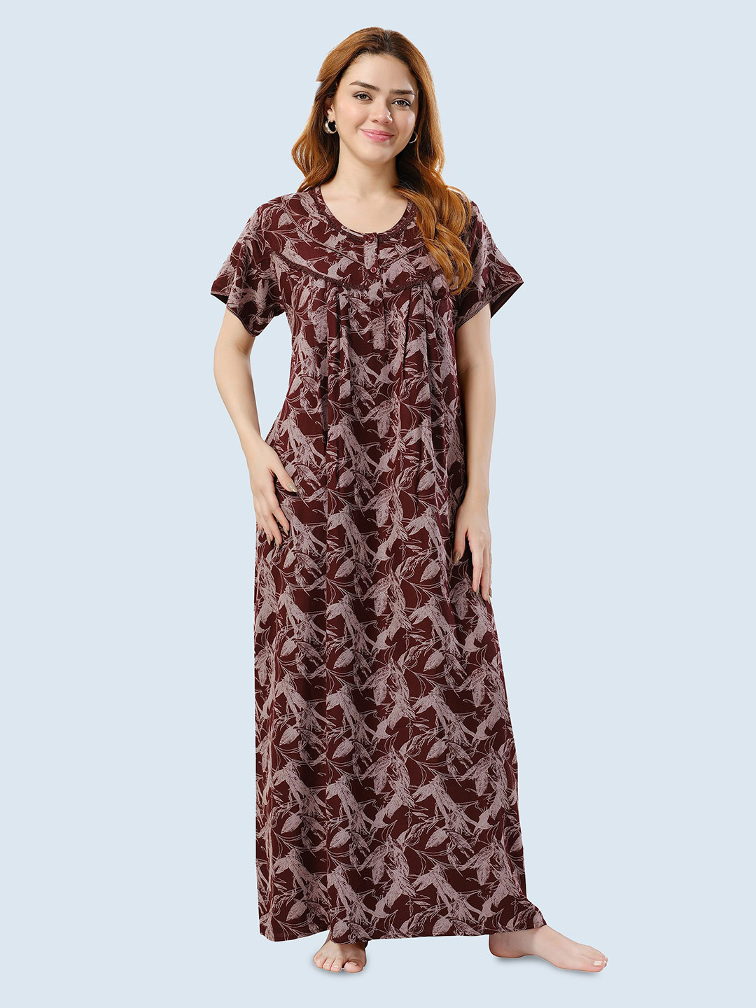 Cloud Soft Printed Maxi Nightdress