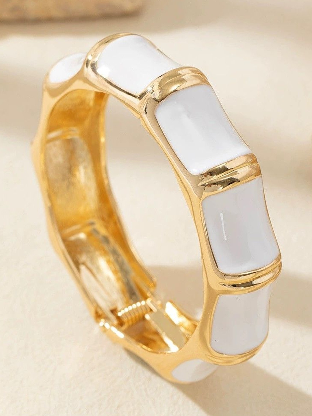 Just Lil Things Enamel Bamboo-Style Bangle-Style Bracelet