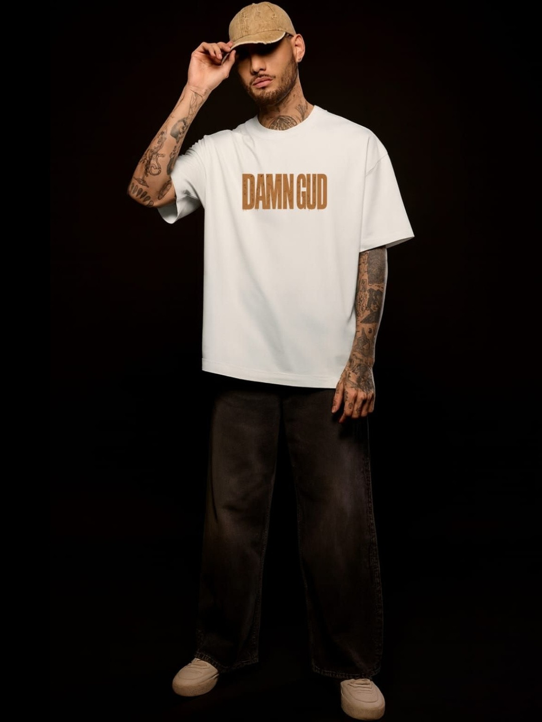 DAMN GUD DG Men Typography Batman Printed T-shirt