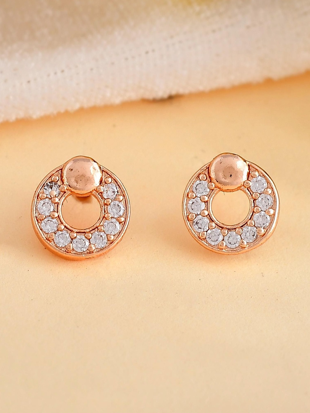 NAMAN ARTS Woman Circular Studs Earrings