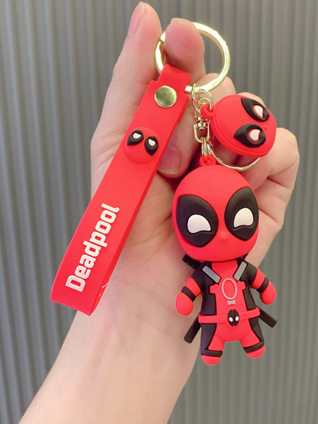 DEALSEVEN FASHION Unisex 3D Deadpool Cartoon Key Chain