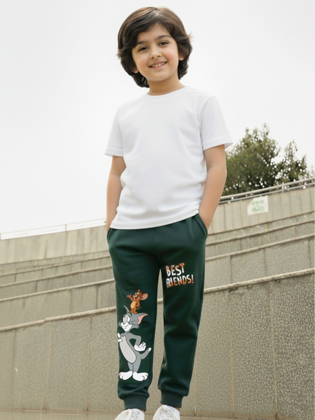 Nap Chief Kids Tom And Jerry Printed Joggers