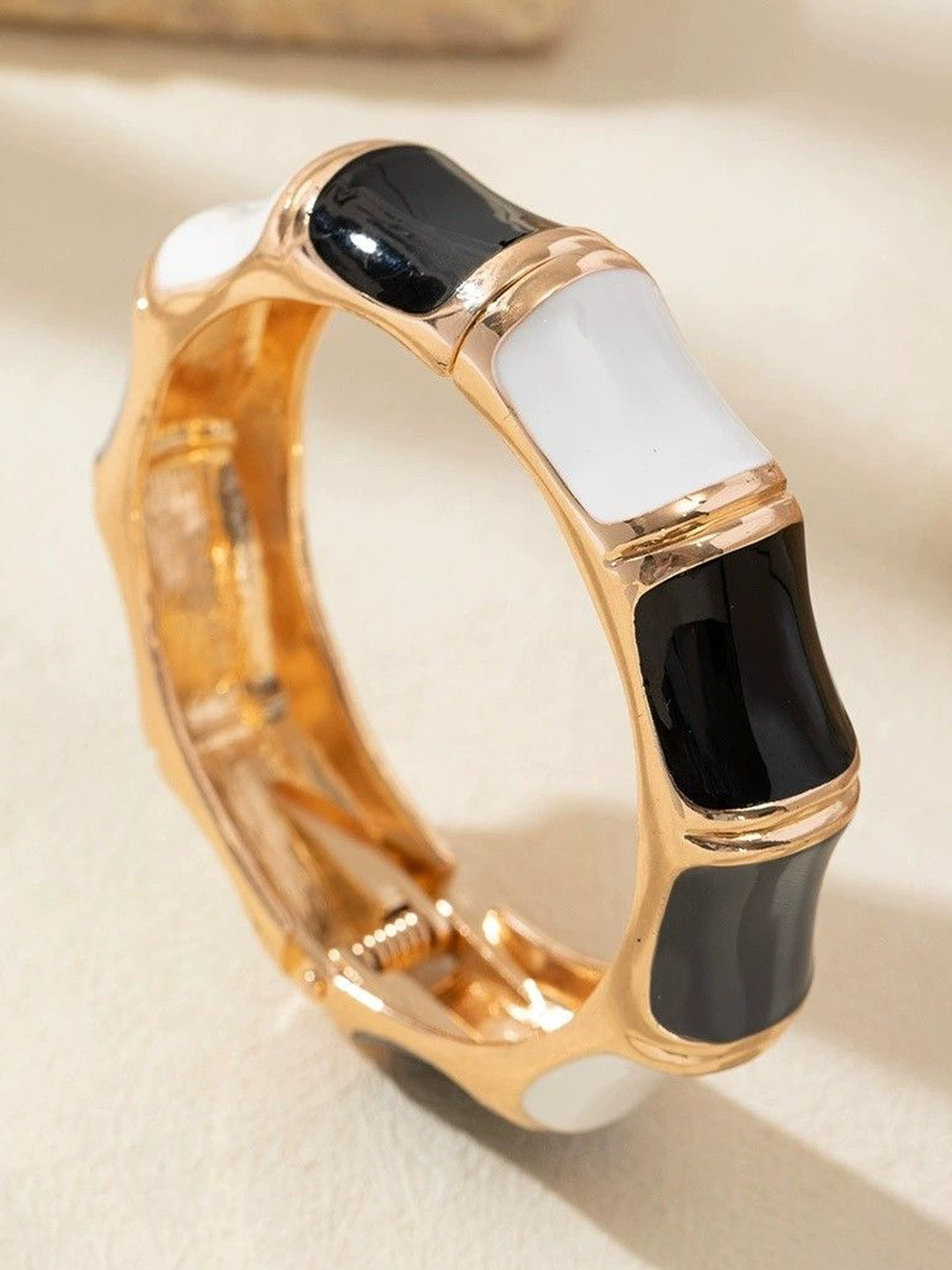 Just Lil Things Enamel Bamboo-Style Bangle-Style Bracelet