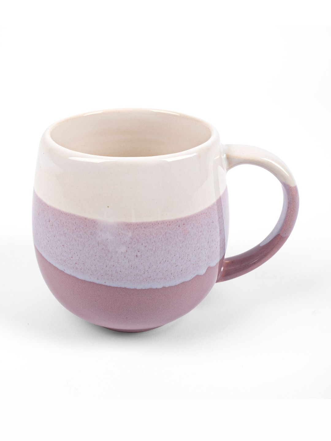 U & U Unique Utilities Purple & White Large Ceramic Glossy Mug-450 ml