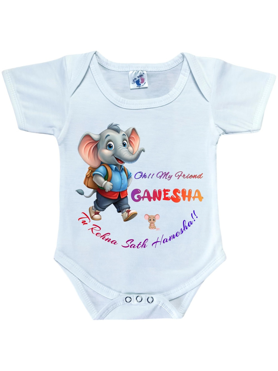 Cute Pals Infants Ganapati Printed Cotton Bodysuit
