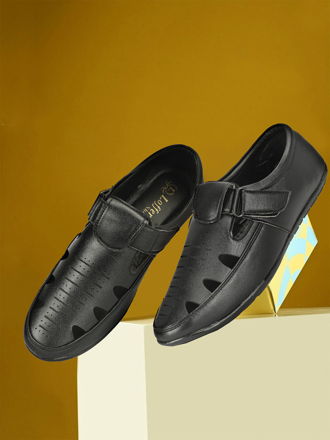 INKLENZO Men Shoe-Style Sandals With Velcro Closue