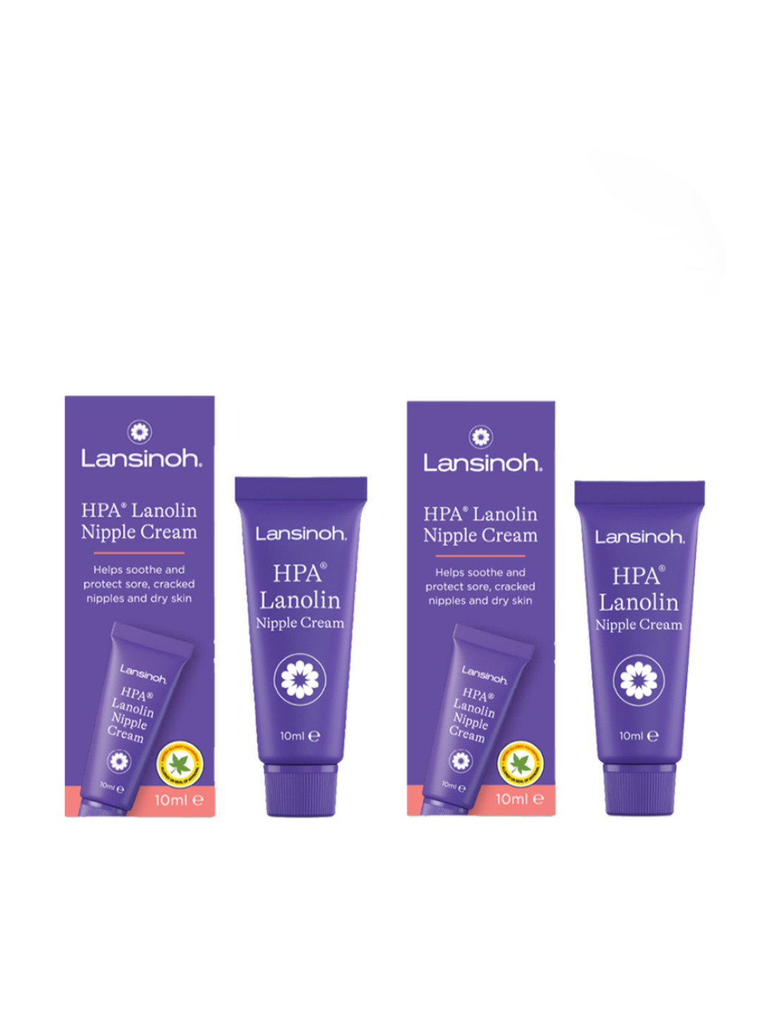 Lansinoh Set Of 2 HPA Lanolin Nipple Cream - 10 ml Each