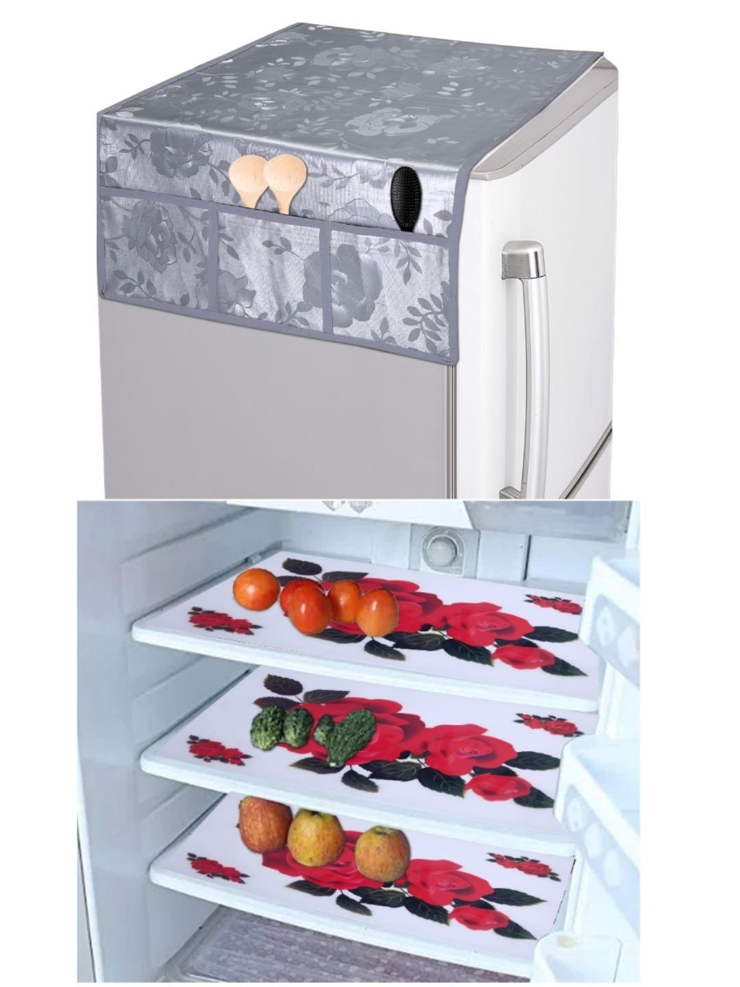 CROSMO Plastic Refrigerator Printed Appliance covers