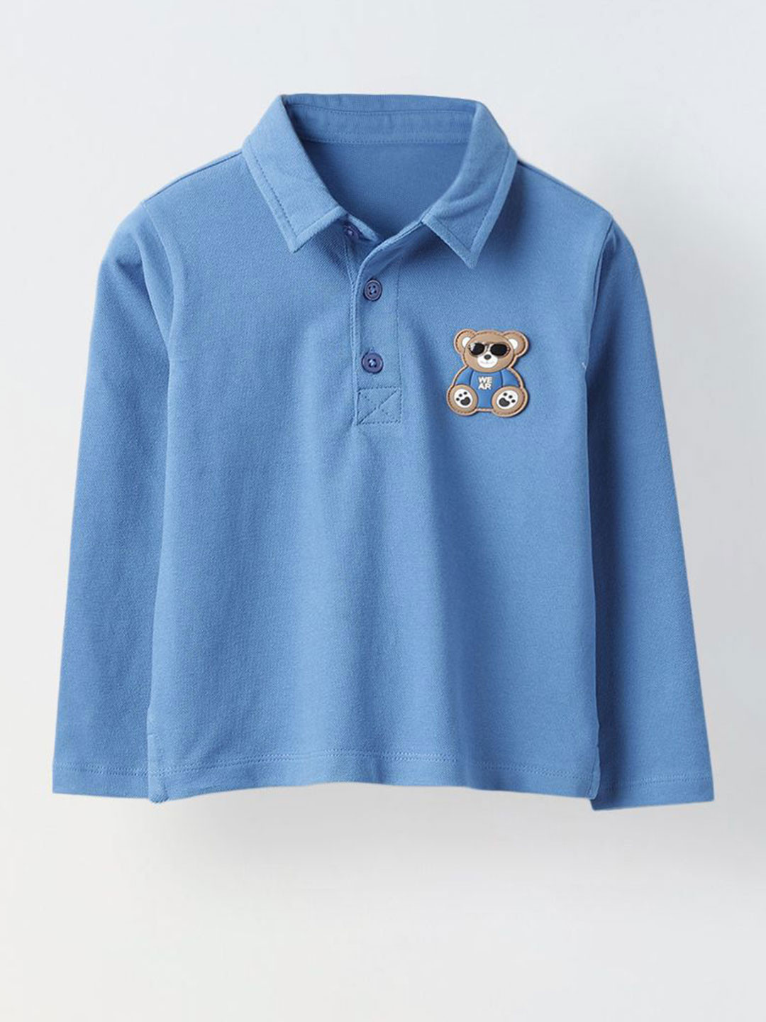 SPUNKIES Boys Solid Polo Collar Cotton T-shirt