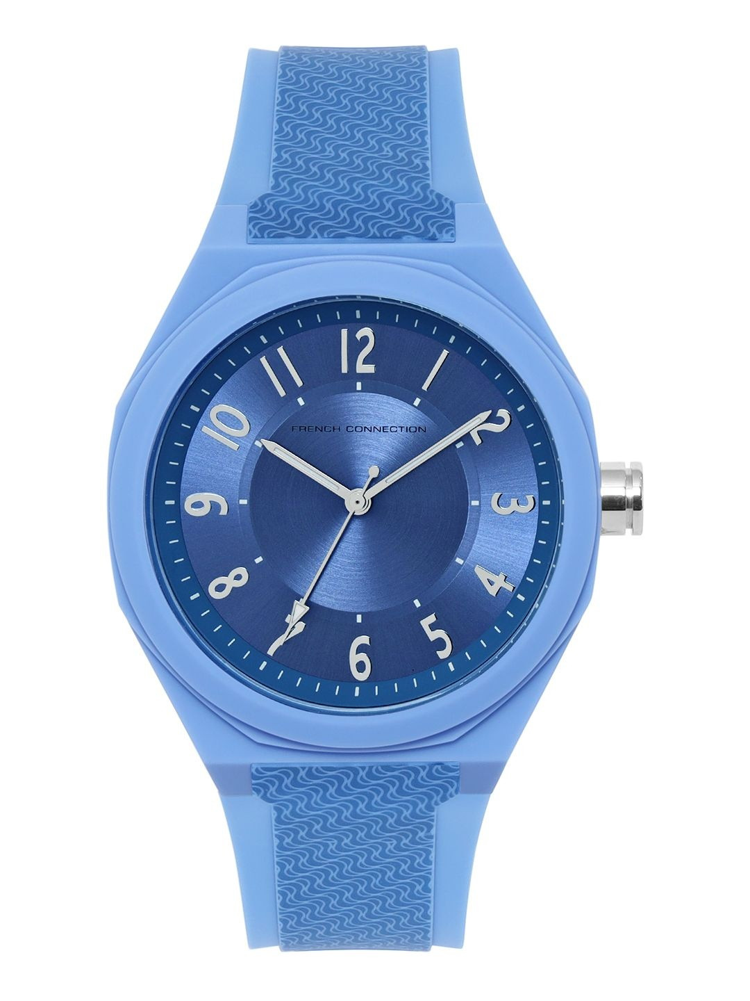 French Connection Unisex Round Dial & Silicon Straps Analogue Watch FC189U