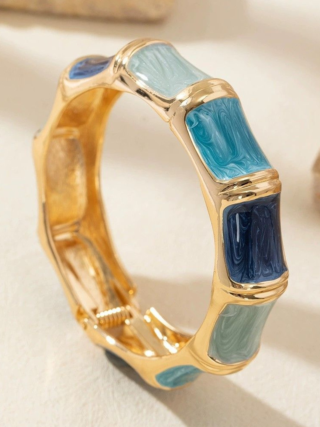 Just Lil Things Enamel Bamboo-Style Bangle-Style Bracelet